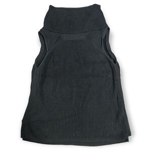WHBM WHITE HOUSE BLACK MARKET Knit COTTON MODAL SWEATER VEST TOP Turtleneck  M/L